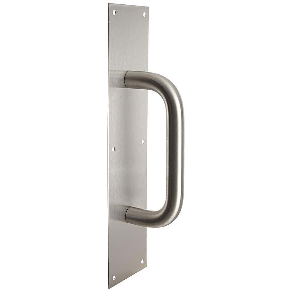Rockwood - Door Pulls; Overall Length (Inch): 16 ; Finish/Coating: Satin Stainless Steel ; Grip Length: 4 (Inch) - Exact Tooling