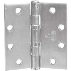 Yale - Commercial Hinges; Length (Inch): 4-1/2 ; Thickness (Decimal Inch): 0.1340 ; Minimum Thickness: 3.4036 (mm); Number of Knuckles: 5.000 ; Stanley Finish Code: US32D ; Finish/Coating: US32D - Exact Tooling