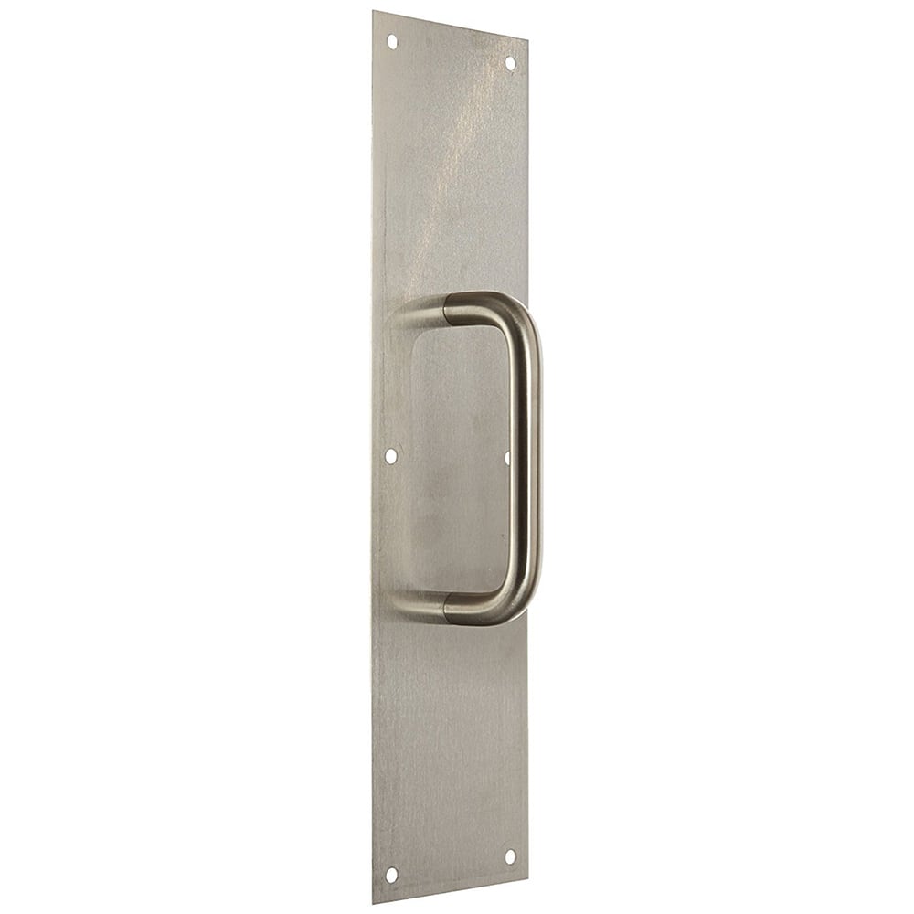 Rockwood - Door Pulls; Overall Length (Inch): 16 ; Finish/Coating: Satin Stainless Steel ; Grip Length: 4 (Inch) - Exact Tooling