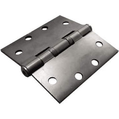 Yale - Commercial Hinges; Length (Inch): 4-1/2 ; Thickness (Decimal Inch): 0.1340 ; Minimum Thickness: 3.4036 (mm); Number of Knuckles: 5.000 ; Stanley Finish Code: US10B ; Finish/Coating: US10B - Exact Tooling
