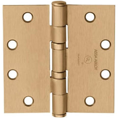 Yale - Commercial Hinges; Length (Inch): 4-1/2 ; Thickness (Decimal Inch): 0.1340 ; Minimum Thickness: 3.4036 (mm); Number of Knuckles: 5.000 ; Stanley Finish Code: US10A ; Finish/Coating: US10A - Exact Tooling