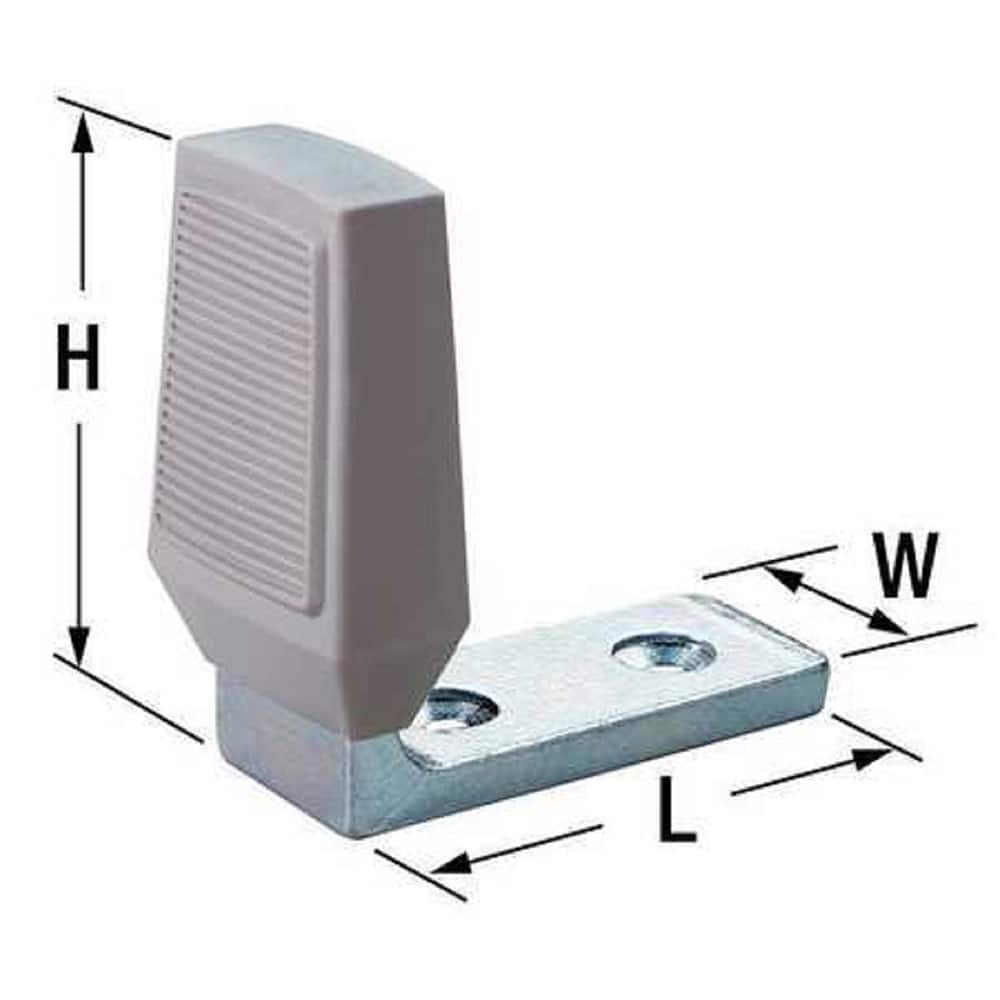Rockwood - Stops; Type: Angle Door Stop ; Finish/Coating: Zinc Plated ; Projection: 4 (Inch); Mount Type: Wall - Exact Tooling