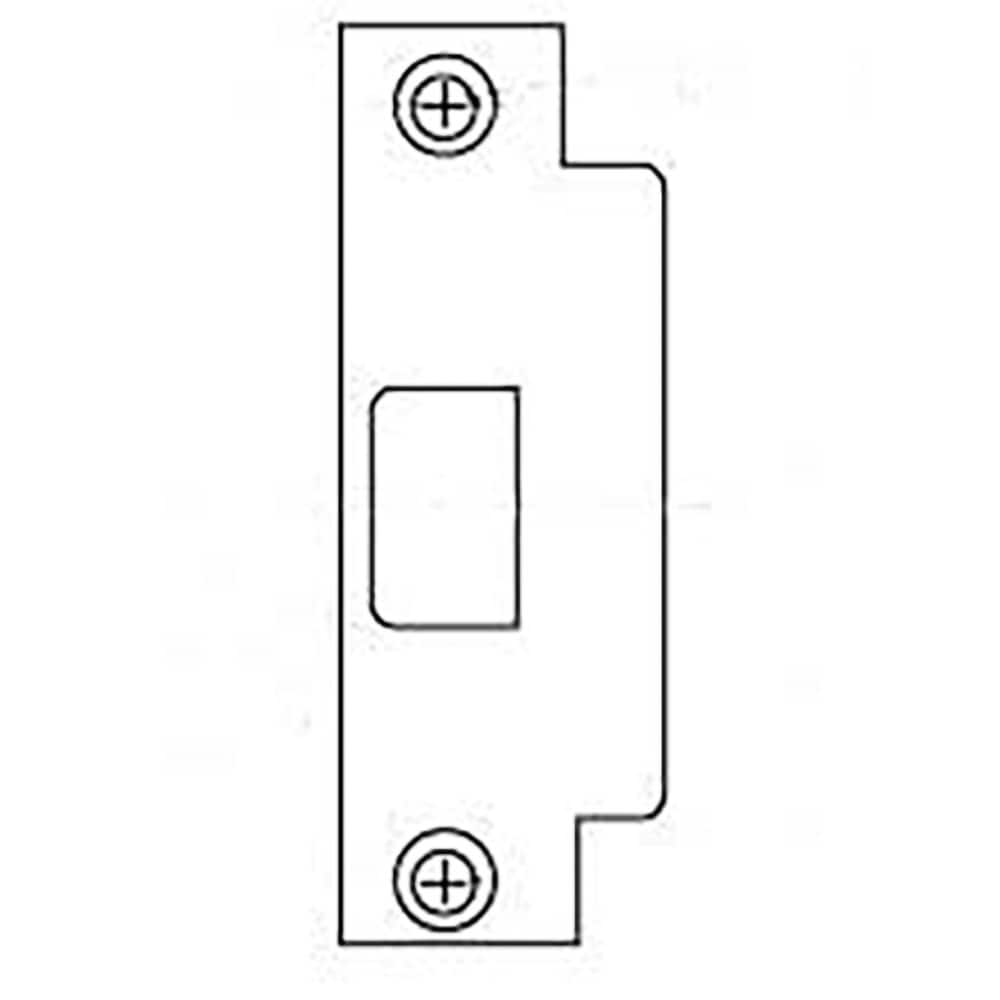Yale - Strikes; Type: Curved Lip Strike ; Length (Inch): 5 ; Width (Inch): 5 ; Material: Brass ; Finish/Coating: Satin Chrome - Exact Tooling