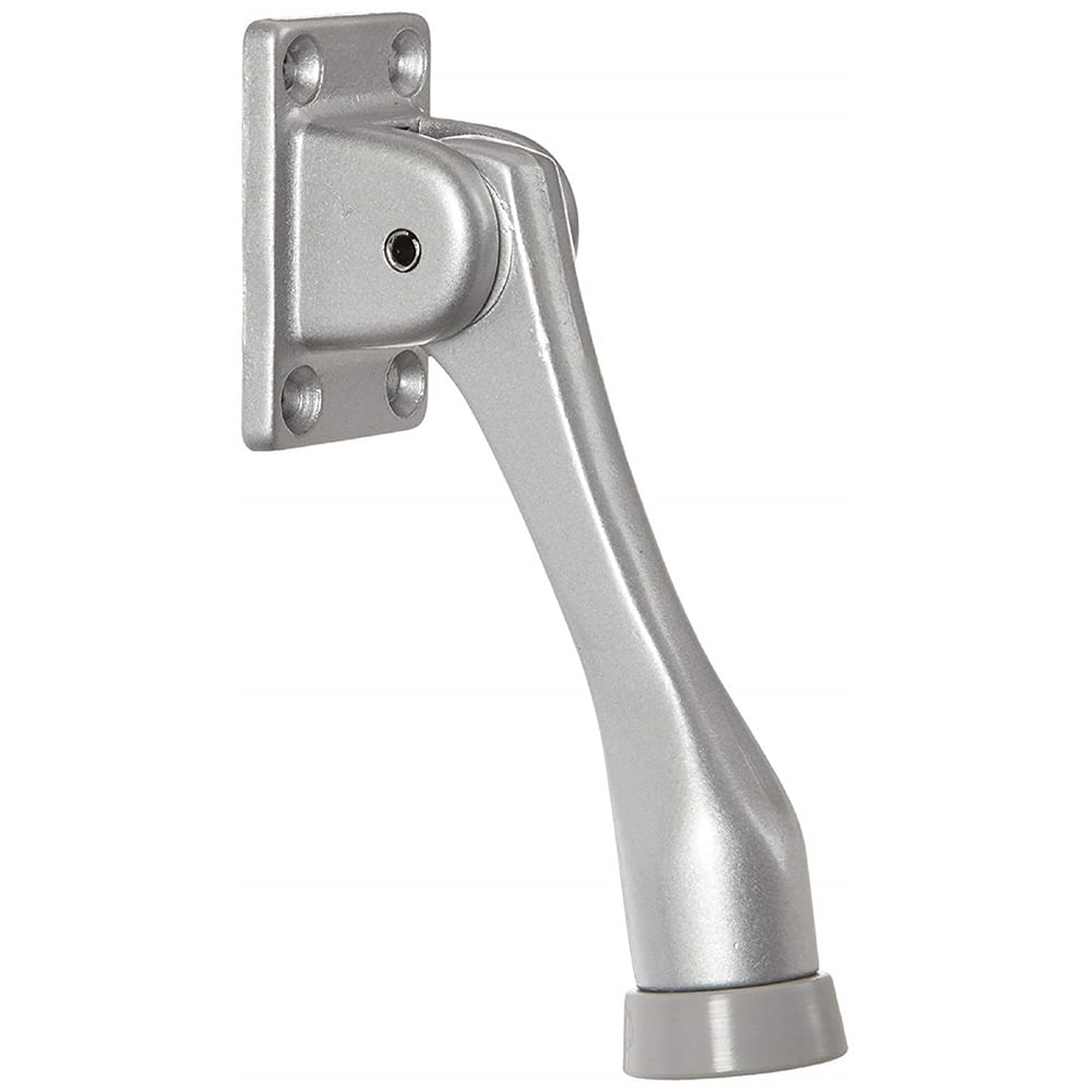 Rockwood - Stops; Type: Kick Down Door Stop ; Finish/Coating: Painted; Silver ; Projection: 4 (Inch); Mount Type: Floor - Exact Tooling