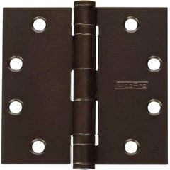 Yale - Commercial Hinges; Length (Inch): 4-1/2 ; Thickness (Decimal Inch): 0.1340 ; Minimum Thickness: 3.4036 (mm); Number of Knuckles: 5.000 ; Finish/Coating: 10BE ; Box Quantity: 3 - Exact Tooling