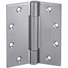 Yale - Specialty Hinges; Type: Standard-Weight Full-Mortise Single Acting Spring Hinge ; Length (Inch): 4-1/2 ; Length (Decimal Inch): 4.5000 ; Width (Inch): 4-1/2 ; Width (Decimal Inch): 4.5000 ; Material: Steel - Exact Tooling