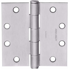 Yale - Commercial Hinges; Length (Inch): 4-1/2 ; Thickness (Decimal Inch): 0.1340 ; Minimum Thickness: 3.4036 (mm); Number of Knuckles: 5.000 ; Stanley Finish Code: US26D ; Finish/Coating: US26D - Exact Tooling