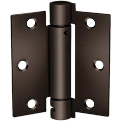 Yale - Specialty Hinges; Type: Standard-Weight Full-Mortise Single Acting Spring Hinge ; Length (Inch): 4-1/2 ; Length (Decimal Inch): 4.5000 ; Width (Inch): 4-1/2 ; Width (Decimal Inch): 4.5000 ; Material: Steel - Exact Tooling