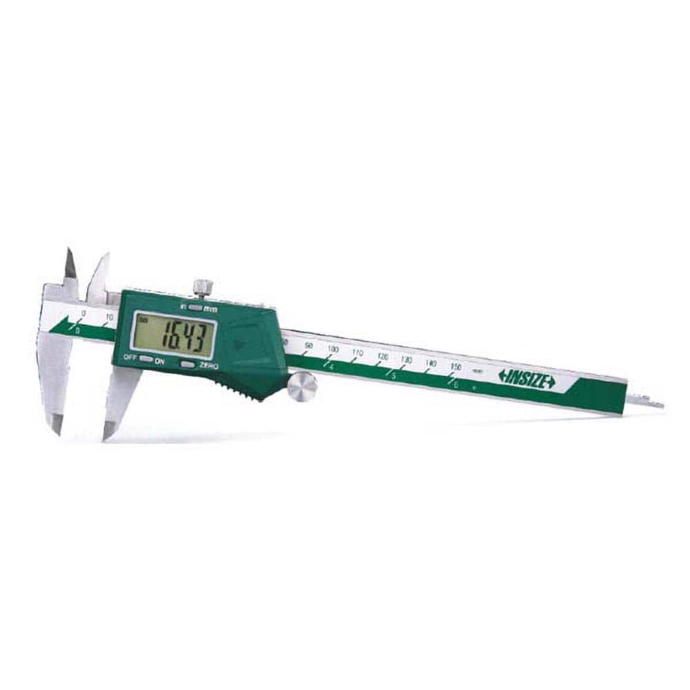 Insize USA LLC - Electronic Calipers; Minimum Measurement (Decimal Inch): 0.0000 ; Maximum Measurement (Decimal Inch): 8 ; Accuracy Plus/Minus (Decimal Inch): 0.0012 ; Resolution (Decimal Inch): 0.0005 ; IP Rating: None ; Data Output: Yes - Exact Tooling