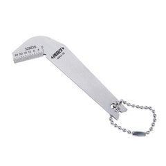 Insize USA LLC - Drill Point Gages; Bevel Angle: 118.00 ; Includes Ruler: Yes ; Ruler Length (Inch): 3 ; Head Material: Stainless Steel ; Ruler Width (Inch): 1-3/8 ; Functions: For Twist Drills With 118? Angle To Check If The Center of Tip is Concentric - Exact Tooling