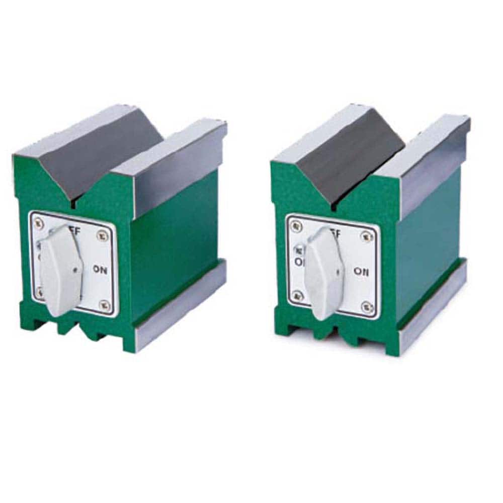 Insize USA LLC - V-Blocks; Type: V-Block ; Sold As: Matched Pair ; Overall Width (Decimal Inch): 2.2000 ; V Angle: 90.00 ; Minimum Capacity of V (Decimal Inch): 0.2000 ; Maximum Capacity of V (Decimal Inch): 1.5700 - Exact Tooling