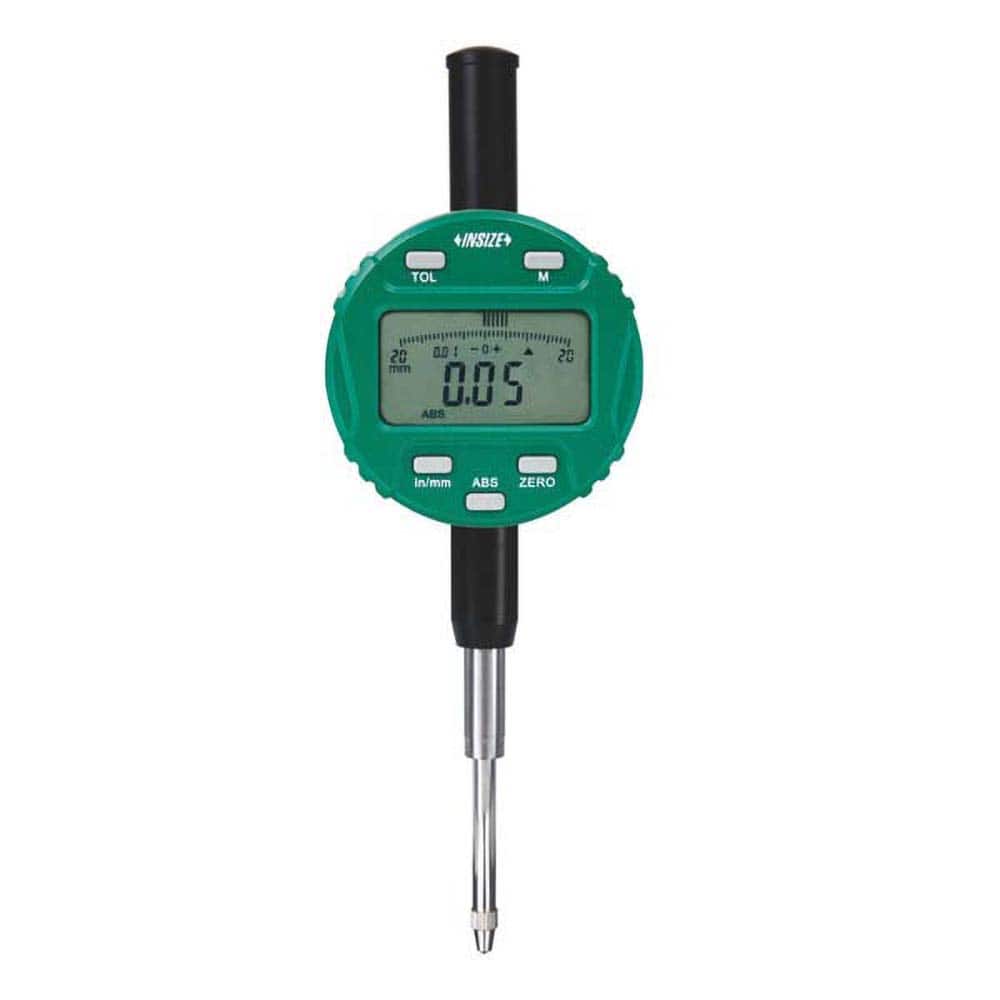 Insize USA LLC - Electronic Drop Indicators; Minimum Measurement (Decimal Inch): 0 ; Minimum Measurement (Inch): 0 ; Minimum Measurement (mm): 0 ; Maximum Measurement (mm): 50.80 ; Maximum Measurement (Decimal Inch): 2.0000 ; Resolution (Decimal Inch): 0 - Exact Tooling