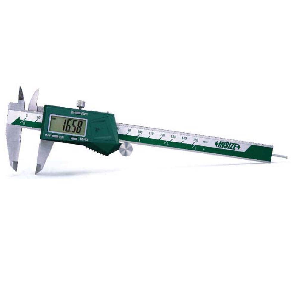 Insize USA LLC - Electronic Calipers; Minimum Measurement (Decimal Inch): 0.0000 ; Maximum Measurement (Decimal Inch): 6 ; Accuracy Plus/Minus (Decimal Inch): 0.0012 ; Resolution (Decimal Inch): 0.0005 ; IP Rating: None ; Data Output: Yes - Exact Tooling