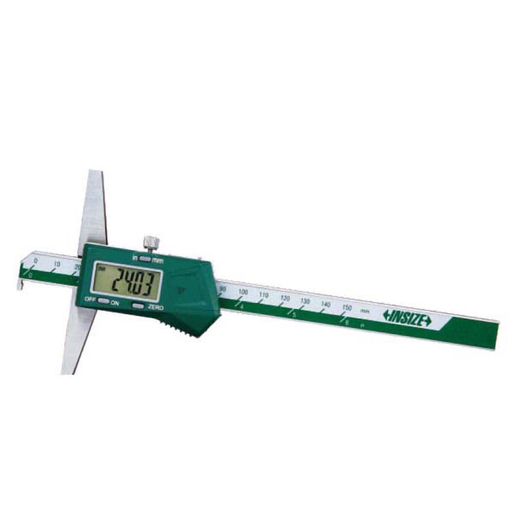 Insize USA LLC - Electronic Depth Gages; Minimum Measurement (mm): 0.00 ; Minimum Measurement (Decimal Inch): 0.0000 ; Maximum Measurement (Decimal Inch): 6.0000 ; Maximum Measurement (mm): 150.00 ; Resolution (mm): 0.01 ; Resolution (Decimal Inch): 0.00 - Exact Tooling