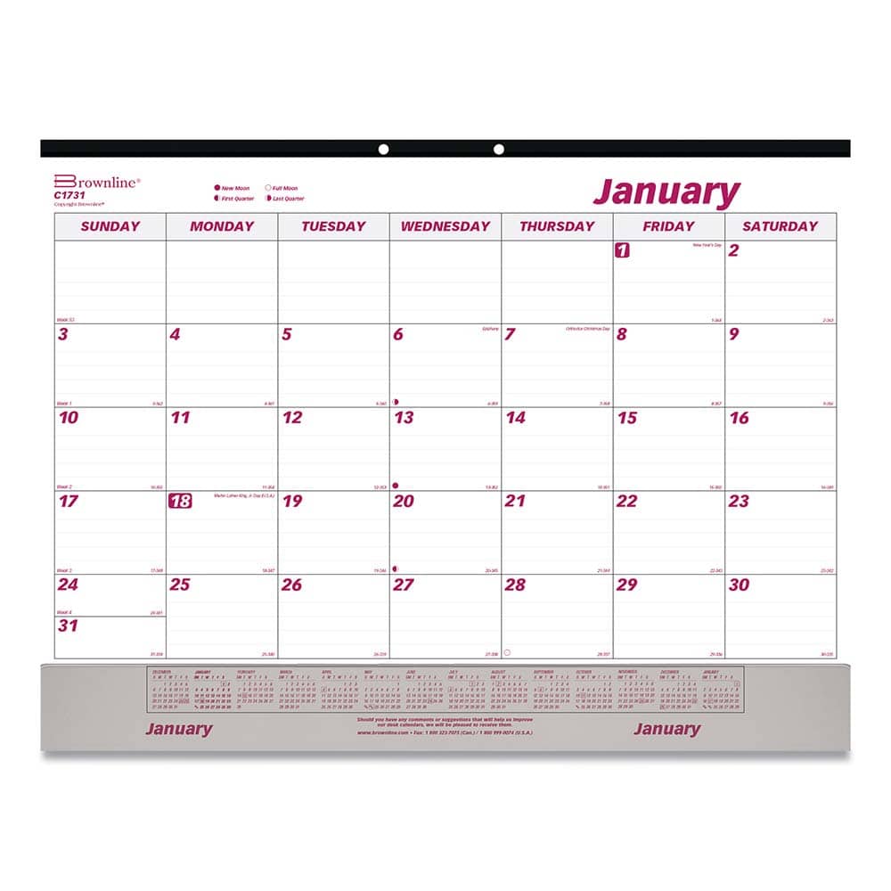 Brownline - Note Pads, Writing Pads & Notebooks Writing Pads & Notebook Type: Desk Pad Size: 22 x 17 - Exact Tooling