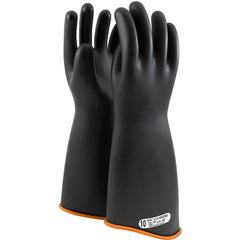 ‎158-1-18/9 - Novax - Natural Rubber Insulating Glove - Class 1 - 18″ - Black/Orange - Contour Cuff - Exact Tooling