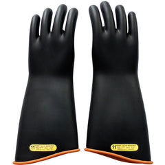 ‎158-2-18/8 - Novax - Natural Rubber Insulating Glove - Class 2 - 18″ - Black/Orange - Contour Cuff - Exact Tooling