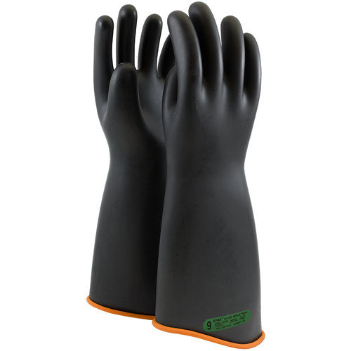 ‎158-3-18/11 - Novax - Natural Rubber Insulating Glove - Class 3 - 18″ - Black/Orange - Contour Cuff - Exact Tooling