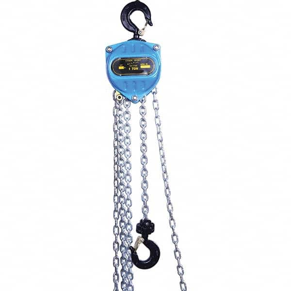 PRO-SOURCE - 2,000 Lb Capacity, 10' Lift Height, Manual Chain Hoist - Exact Tooling