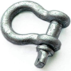 PRO-SOURCE - Shackles; Nominal Chain Size: 1 ; Load Limit (Ton): 8.50 ; Type: Anchor ; Pin Type: Screw ; Material: Carbon ; Jaw Inside Height (Inch): 1-1/4 - Exact Tooling