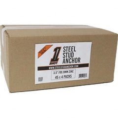 1Shot Steel Stud Anchor - Drywall & Hollow Wall Anchors Type: Self Drilling Material: Zinc - Exact Tooling
