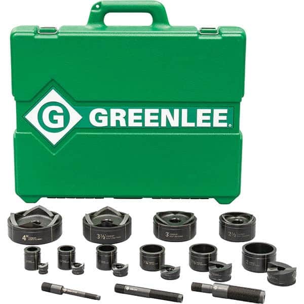 Greenlee - Punch & Driver Kits Tool Type: Knockout Set Punch Shape: Round - Exact Tooling