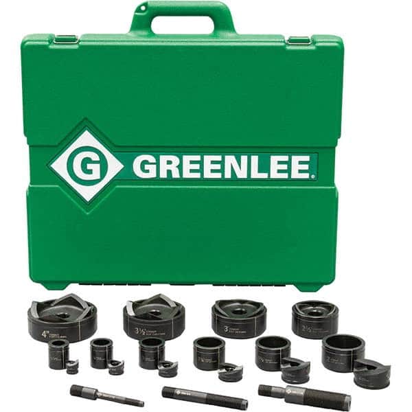 Greenlee - Punch & Driver Kits Tool Type: Knockout Set Punch Shape: Round - Exact Tooling