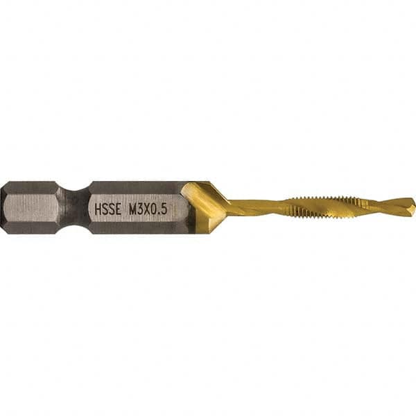 Greenlee - Combination Drill & Tap Sets Minimum Thread Size (mm): M3x0.50 Maximum Thread Size (mm): M3x0.50 - Exact Tooling