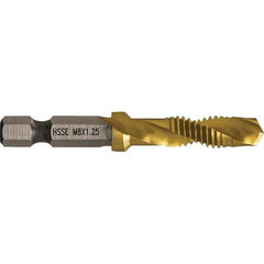 Greenlee - Combination Drill & Tap Sets Minimum Thread Size (mm): M8x1.25 Maximum Thread Size (mm): M8x1.25 - Exact Tooling