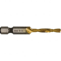 Greenlee - Combination Drill & Tap Sets Minimum Thread Size (Inch): #8-32 Maximum Thread Size (mm): M4x0.70 - Exact Tooling
