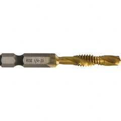 Greenlee - Combination Drill & Tap Sets Minimum Thread Size (Inch): 1/4-20 Maximum Thread Size (mm): M6x1.00 - Exact Tooling