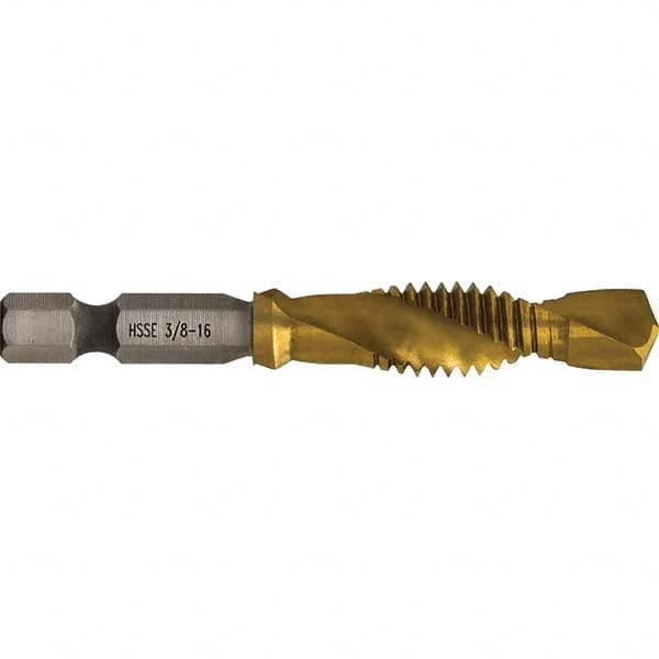 Greenlee - Combination Drill & Tap Sets Minimum Thread Size (Inch): 3/8-16 Maximum Thread Size (mm): M10x1.50 - Exact Tooling