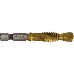 Greenlee - Combination Drill & Tap Sets Minimum Thread Size (Inch): 3/8-16 Maximum Thread Size (mm): M10x1.50 - Exact Tooling