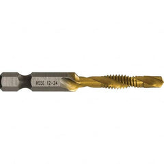 Greenlee - Combination Drill & Tap Sets Minimum Thread Size (Inch): #12-24 Maximum Thread Size (mm): M6x1.00 - Exact Tooling