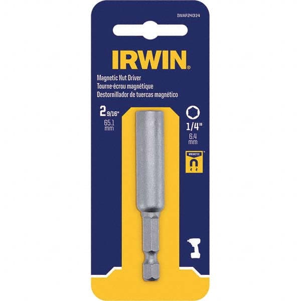 Irwin - Power & Impact Screwdriver Bits & Holders Bit Type: Nut Driver Hex Size (Inch): 1/4 - Exact Tooling