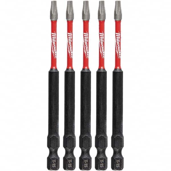 Milwaukee Tool - Power & Impact Screwdriver Bits & Holders Bit Type: Torx Torx Size: T15 - Exact Tooling