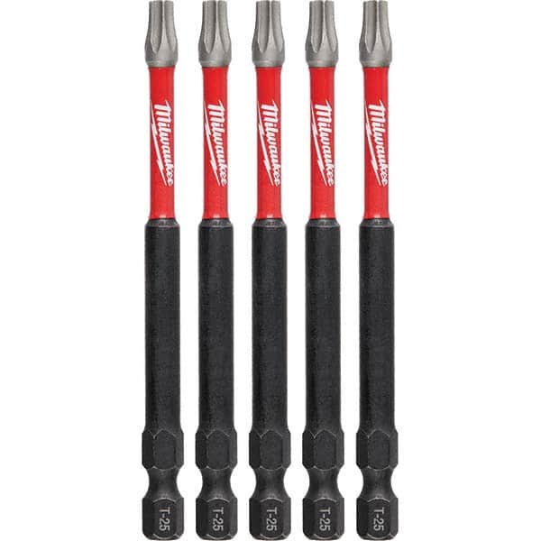 Milwaukee Tool - 1/4" Hex T25 Torx Impact Ready Bit - Exact Tooling