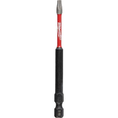 Milwaukee Tool - 1/4" Hex T15 Torx Impact Ready Bit - Exact Tooling