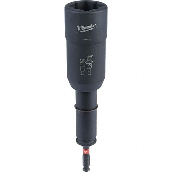 Milwaukee Tool - 7/16" Hex 1/2" Lineman's Utility Socket for Standard Hex/Socket Screws - Exact Tooling
