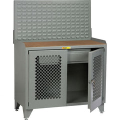 Little Giant - Stationary Workstations Type: Security Workstation Width (Inch): 36 - Exact Tooling