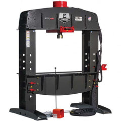 Edwards Manufacturing - Shop Presses; Power Type: Electric ; Pressure (Ton): 110 ; Stroke (Inch): 12-1/4 ; Table Length (Inch): 37-7/16 ; Table Depth (Inch): 48 ; Voltage: 460 - Exact Tooling