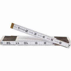 Keson - Folding Rules Overall Length (Feet): 6.00 Graduation (Inch): 1/16 - Exact Tooling