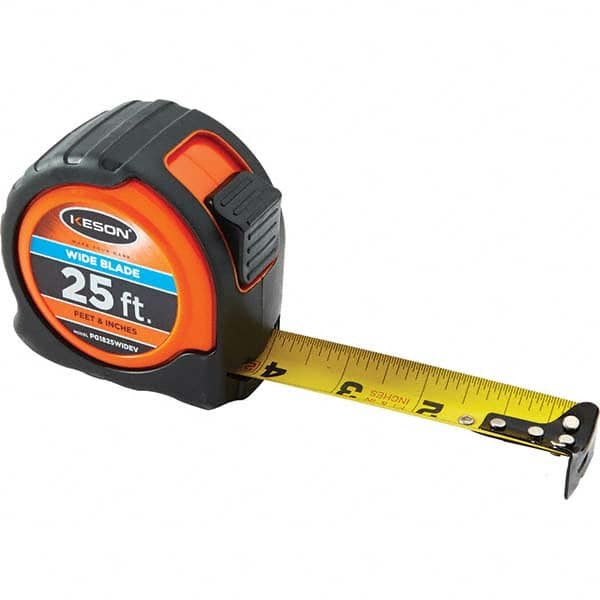 Keson - 25' x 1-3/16" Yellow Blade Tape Measure - Exact Tooling