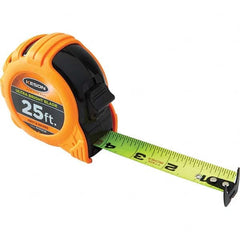 Keson - 25' x 1" Hi-Vis Yellow/White Blade Tape Measure - Exact Tooling