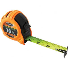 Keson - 16' x 1" Hi-Vis Yellow/White Blade Tape Measure - Exact Tooling