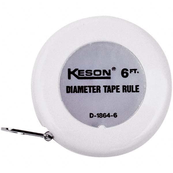 Keson - Diameter Tape Measures Minimum Measurement (Inch): 1/2 Minimum Measurement (Decimal Inch): 0.0010 - Exact Tooling
