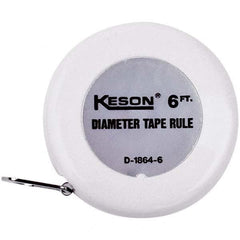 Keson - Diameter Tape Measures Minimum Measurement (Inch): 1/2 Minimum Measurement (Decimal Inch): 0.0010 - Exact Tooling