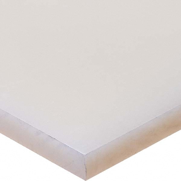 Plastic Sheet: Polypropylene, 1/2″ Thick, Semi-Clear White, 3,250 psi Tensile Strength Rockwell M-85