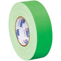 Tape Logic - Pack of (3) 50 Yd Rolls 2" x 11 mil Fluorescent Green Rubber Gaffers Tape - Exact Tooling