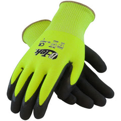 ‎16-340LG/L Coated Gloves w/Polykor - G-Tek PolyKor - HV Lime G 13G Shell - DD Nitrile MicroSurface Grip - A3 - Exact Tooling